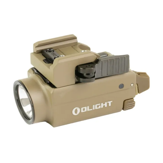 Olight Baldr S 800 Lumens LED Rechargeable Weapon Mounted Light Flat Dark Earth - Light, vista 1