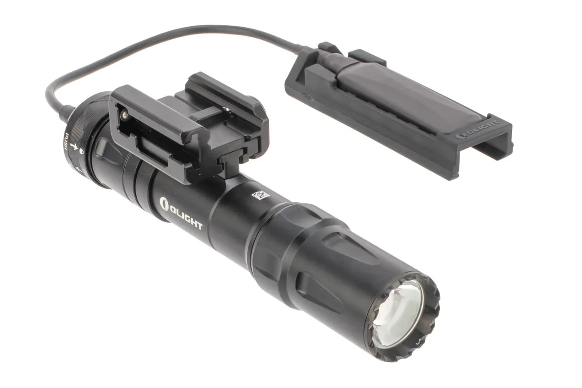 Olight Odin 2000 Lumen Rechargeable Quick Release Rail Mount Flashlight - Black - Light - view 1