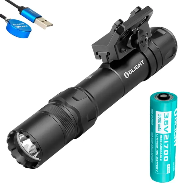 Olight Odin GL M 1500 Lumens LED Rechargeable Rail Mount Flashlight w/Green Beam Combo Black - Light - view 1