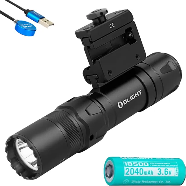 Olight Odin GL Mini 1000 Lumens LED Rechargeable Rail Mount Flashlight w/Green Beam Combo Black - Light - view 1