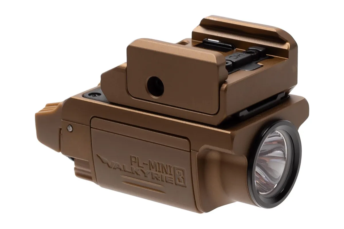 Olight Odin Mini 1250 Lumen Rechargeable Rail Mount Flashlight - Desert Tan - Light - view 2