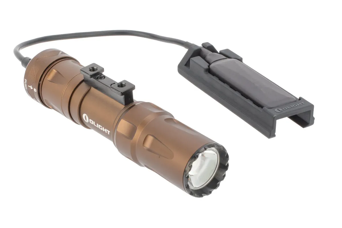 Olight Odin Mini 1250 Lumen Rechargeable Rail Mount Flashlight - Desert Tan - Light - view 3