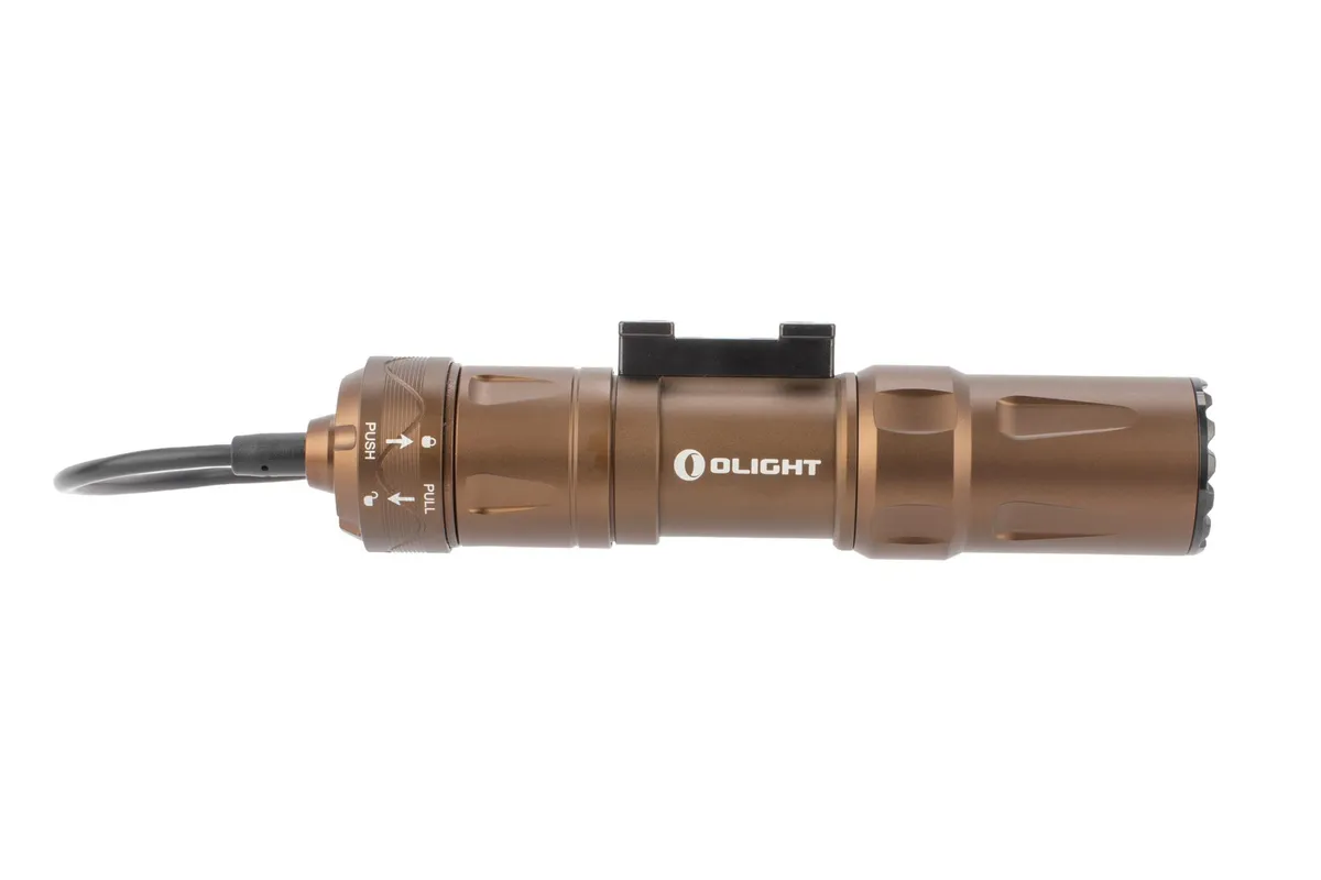 Olight Odin Mini 1250 Lumen Rechargeable Rail Mount Flashlight - Desert Tan - Light - view 4
