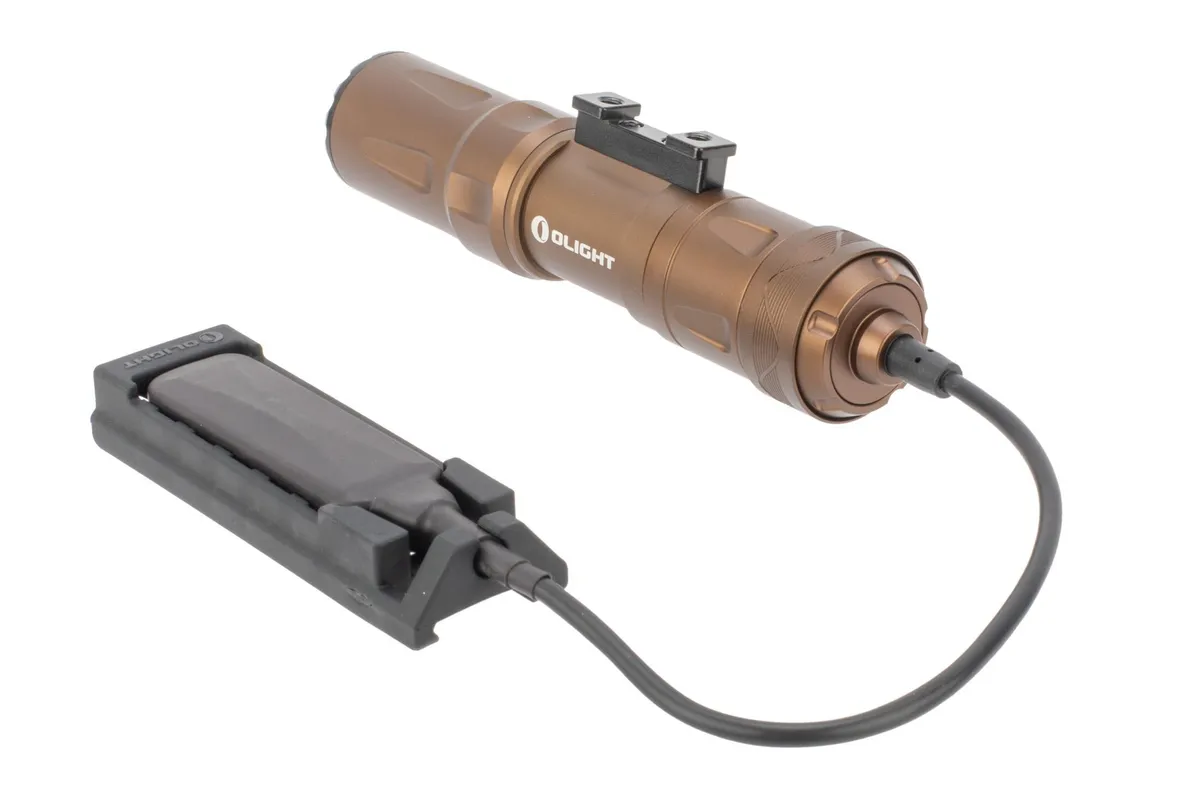 Olight Odin Mini 1250 Lumen Rechargeable Rail Mount Flashlight - Desert Tan - Light - view 5