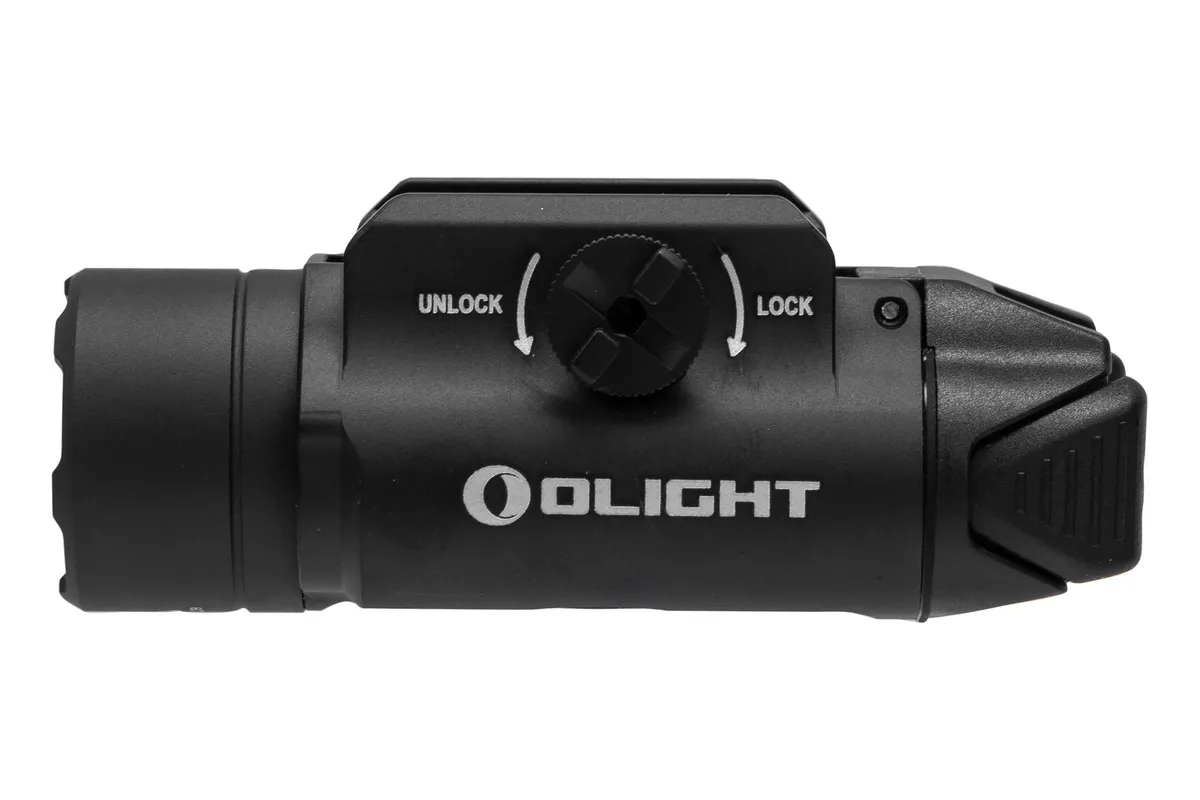Olight PL-3R Valkyrie 1500 Lumen Rechargeable Mountable Tactical Flashlight - Black - Light, vista 2