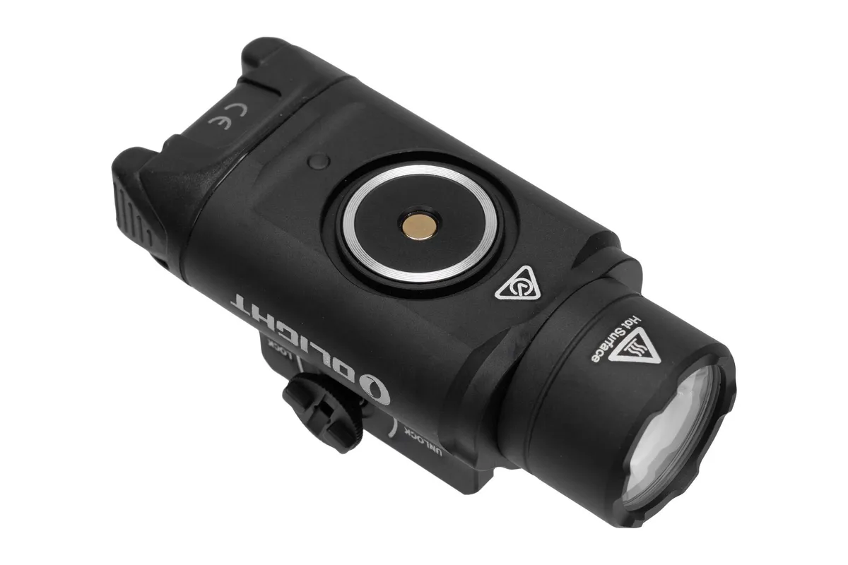 Olight PL-3R Valkyrie 1500 Lumen Rechargeable Mountable Tactical Flashlight - Black - Light, vista 4