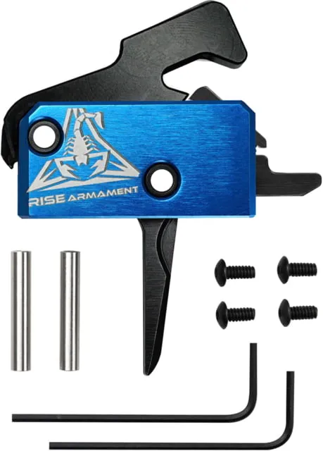 Rise Armament OpticsPlanet Exclusive RISE Armament RA-242 Enhanced Rifle Trigger Flat 3.5lb Pull Weight Anodized Aluminum Black - Trigger for AR-15 - view 1