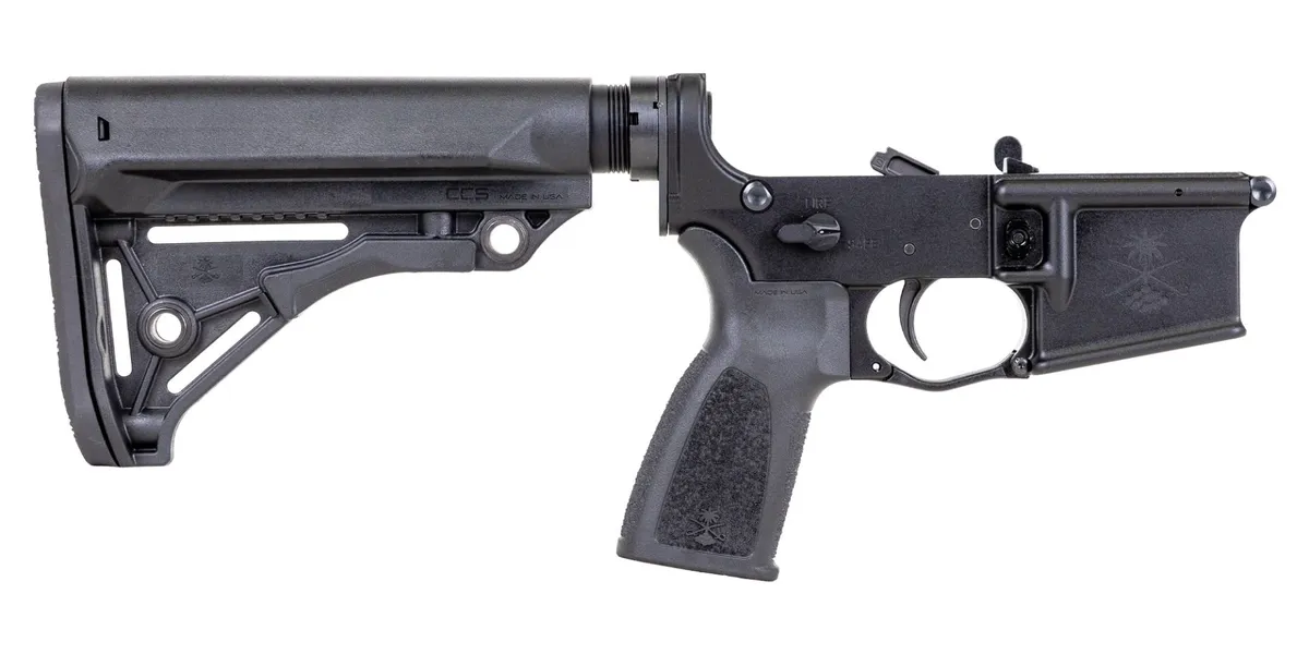 Palmetto State Armory BLEM PSA Sabre-15 Forged Lower with Sabre Stock and Grip, Black - Lower Receiver for AR-15 - view 1