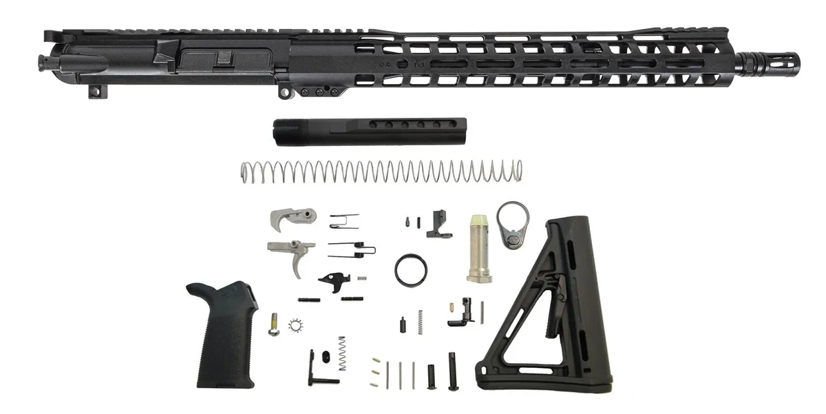 Palmetto State Armory PA10 16" Mid-Length .308 WIN 1/10 Nitride 15" Lightweight M-lok MOE EPT Rifle Kit - Upper Receiver for AR-15, vista 1