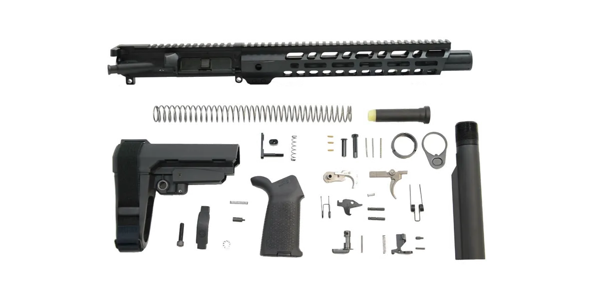 Palmetto State Armory PSA 10.5" Carbine-Length 5.56 NATO 1/7 Nitride 12" Slant M-Lok MOE EPT SBA3 Pistol Kit - 5165448877 - Upper Receiver for AR-15 - view 2