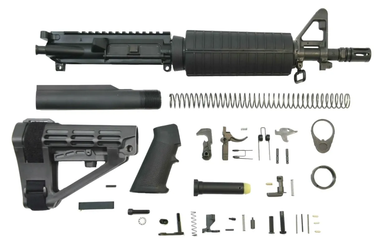 Palmetto State Armory PSA 10.5" Carbine-Length 5.56 NATO 1/7" Nitride Classic SBA4 Pistol Kit - Upper Receiver for AR-15 - view 1