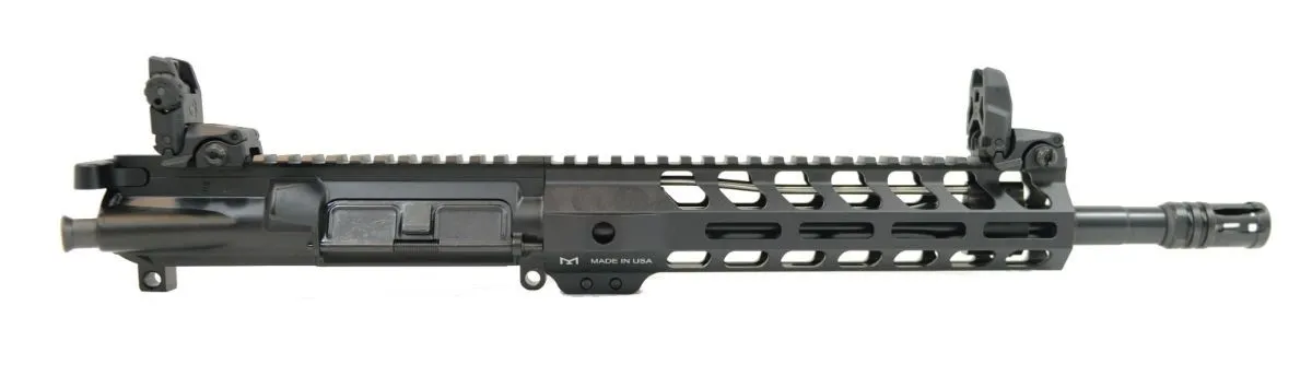 Palmetto State Armory PSA 11.5" 5.56 NATO 1/7 Nitride 9" Lightweight M-Lok Freedom Upper - With BCG, CH, & MBUS Sight Set - 516446774 - Iron Sights for AR-15, vista 1