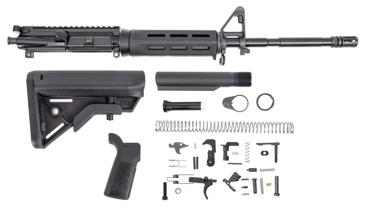 Palmetto State Armory PSA 16" M4 Carbine-Length 5.56 NATO 1:7 Nitride B5 MLOK Rifle Kit, Black - Upper Receiver for AR-15 - view 1
