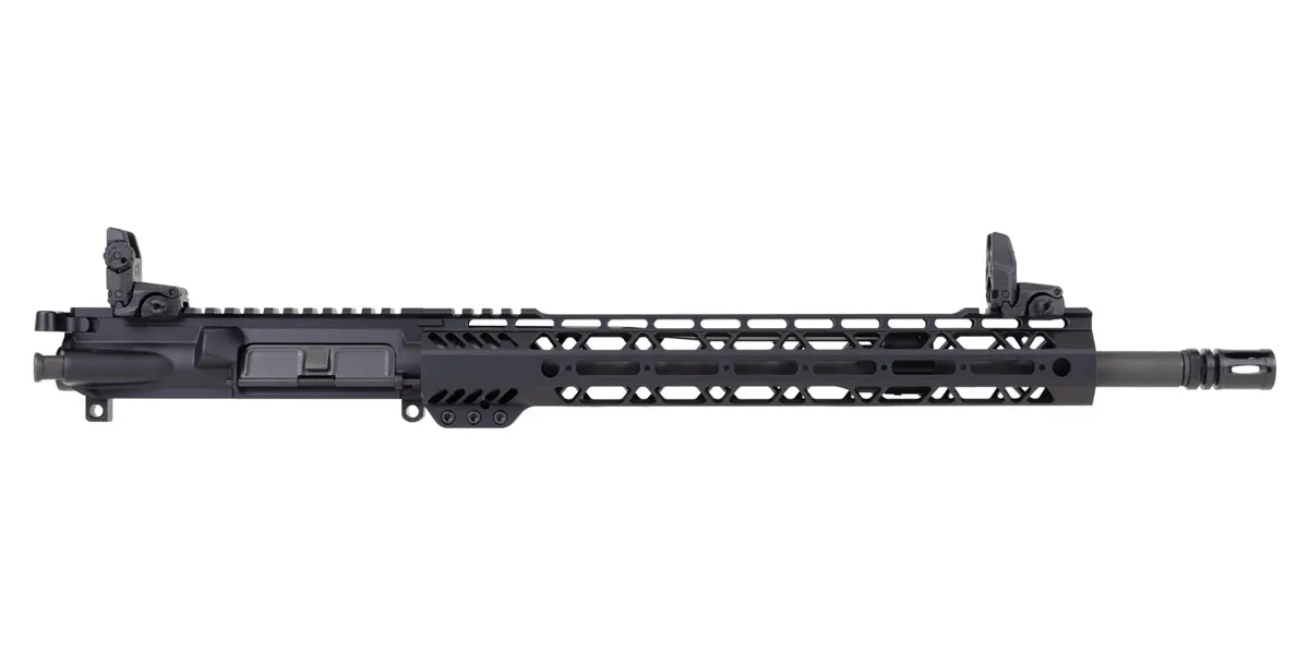 Palmetto State Armory PSA 16" Mid-Length 5.56 NATO 1:7 Phosphate 13.5" LtWt M-Lok Upper - w/ BCG, CH, & MBUS Sight Set - Iron Sights for AR-15, vista 1