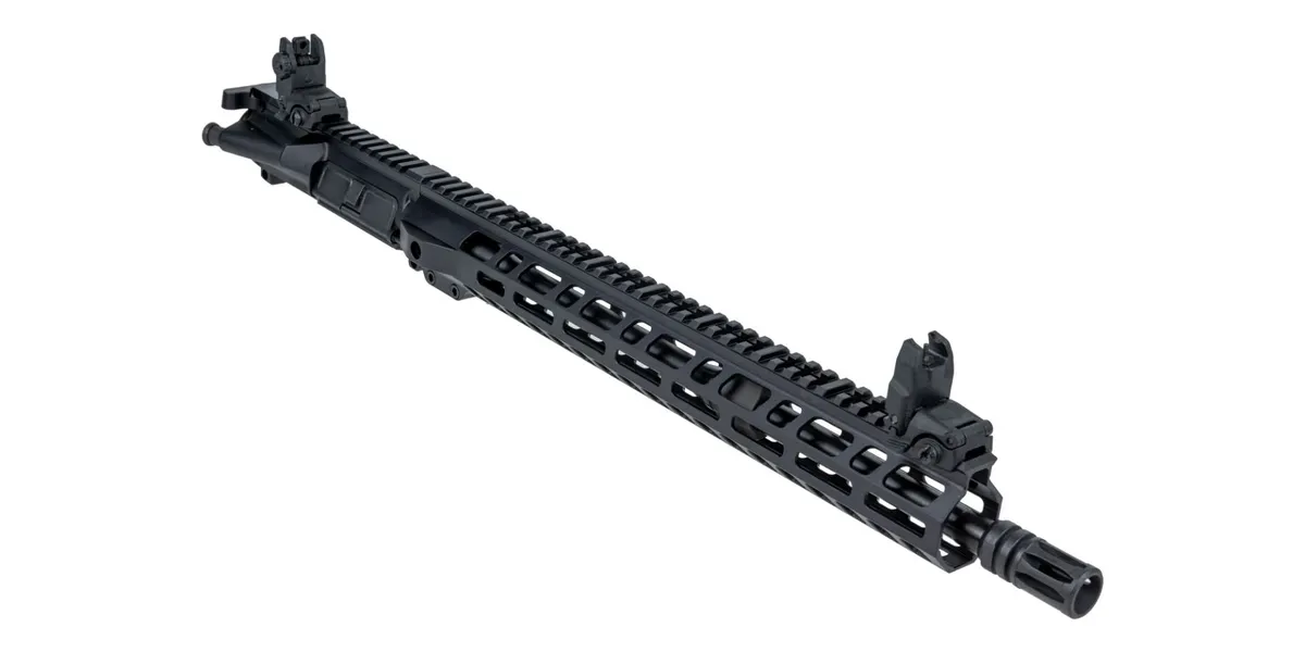 Palmetto State Armory PSA 16" Mid-Length Pencil 5.56 NATO 1:7 Nitride 15" Lightweight M-LOK Upper w/ NiB BCG, CH, & MBUS Sights - Upper Receiver for AR-15, vista 3