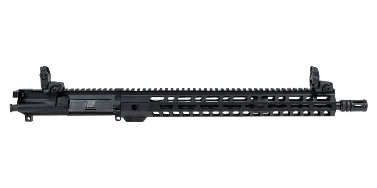 Palmetto State Armory PSA 16" Mid-Length Pencil 5.56 NATO 1:7 Nitride 15" Lightweight M-LOK Upper w/ NiB BCG, CH, & MBUS Sights - Upper Receiver for AR-15, vista 1