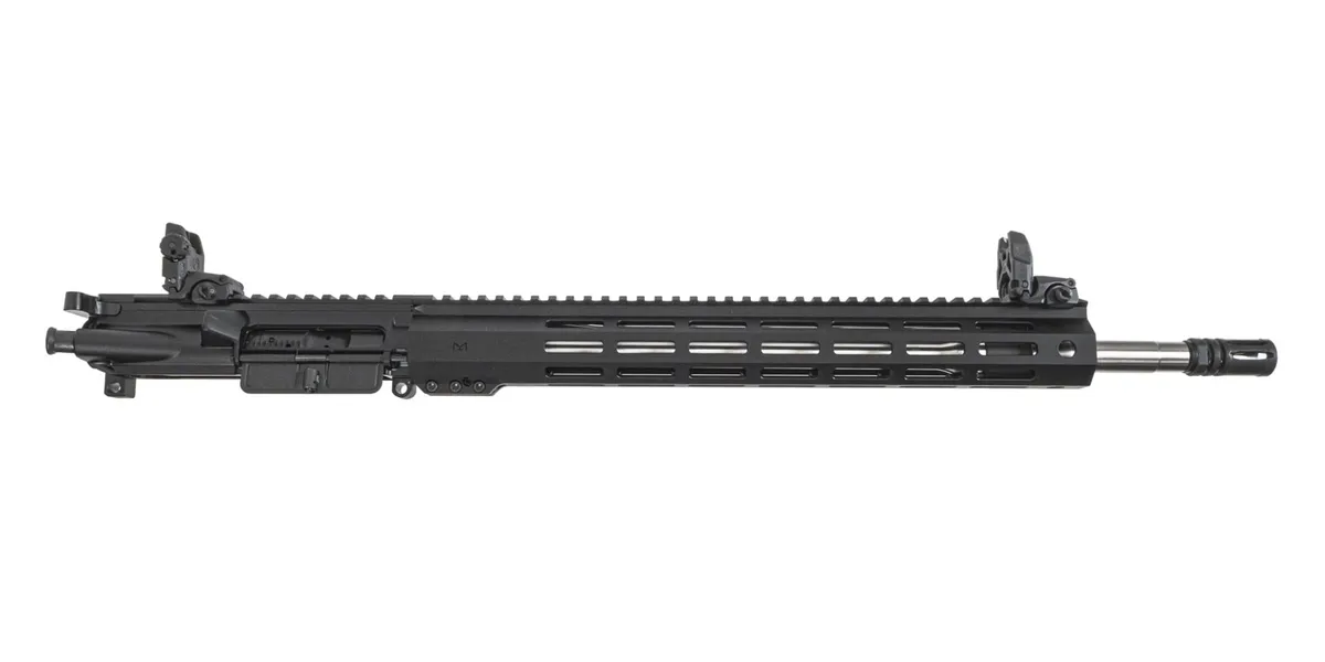 Palmetto State Armory PSA 18" Rifle-Length .223 Wylde 1/7 SS 15" Lightweight Hex M-Lok Upper with MBUS Sight Set, BCG, & CH - Upper Receiver for AR-15, vista 1