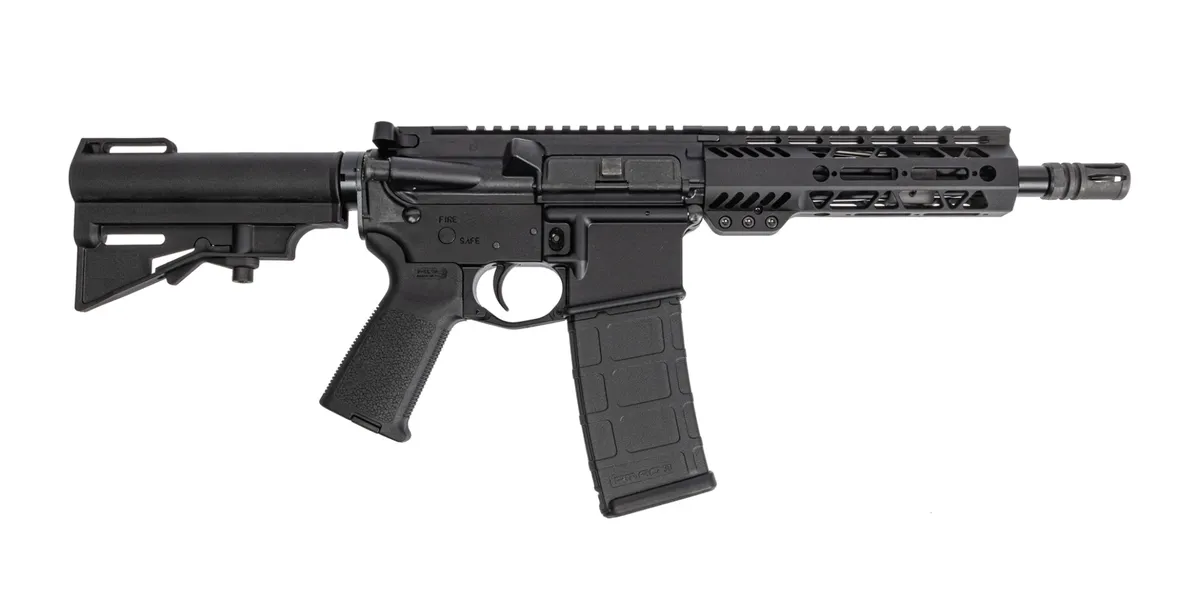Palmetto State Armory PSA 8.5" Pistol-Length 300AAC Blackout Nitride 1/7 7" Lightweight M-Lok MOE AR-15 Complete Pistol W/HAR-15 Brace, Black - Complete Rifle - view 1