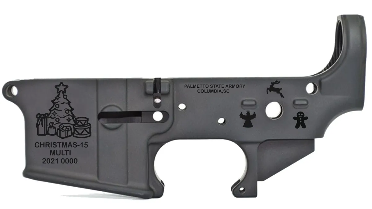Palmetto State Armory PSA AR-15 "Christmas-15" Stripped Lower Receiver - Lower Receiver for AR-15 - view 1