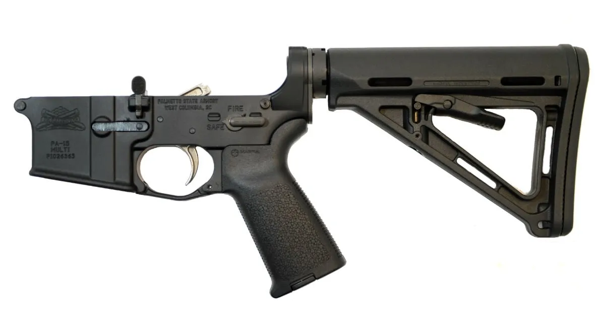 Palmetto State Armory PSA AR-15 MOE Lower Receiver with Two-Stage Nickel Boron Trigger, Black - No Magazine - Lower Receiver for AR-15 - view 1