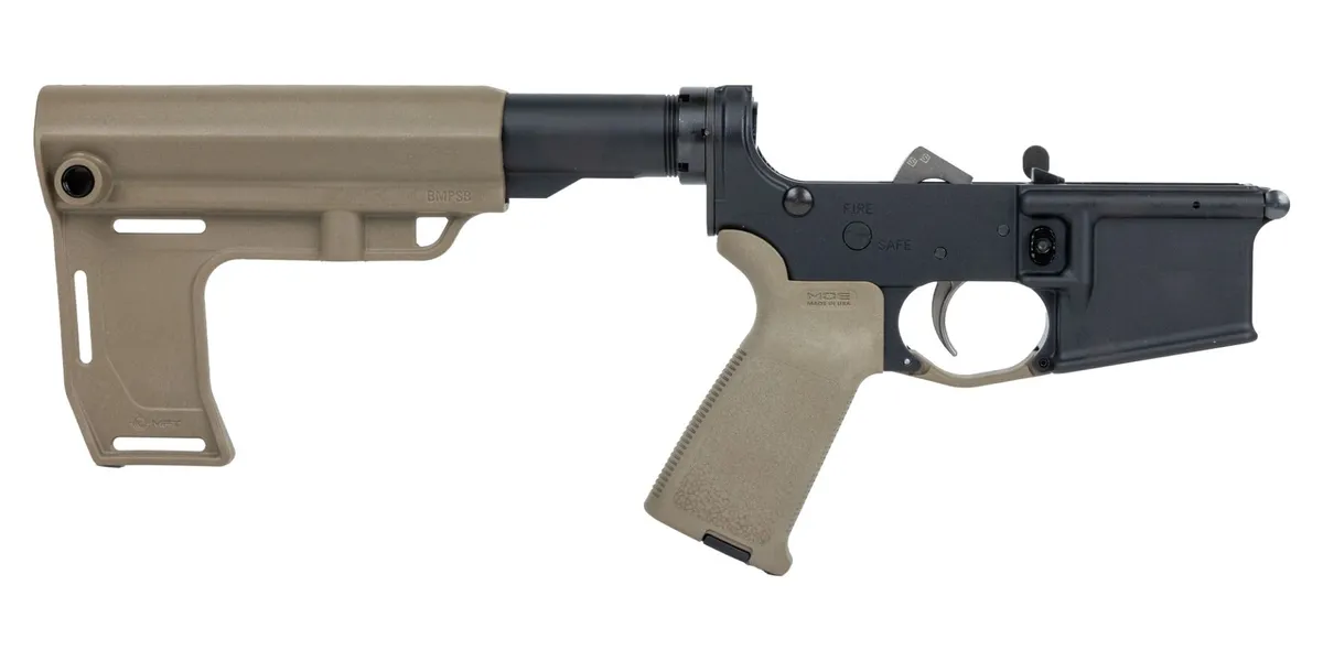 Palmetto State Armory PSA AR15 Complete MFT Battlelink MOE EPT Pistol Lower, Flat Dark Earth - Lower Receiver for AR-15 - view 1