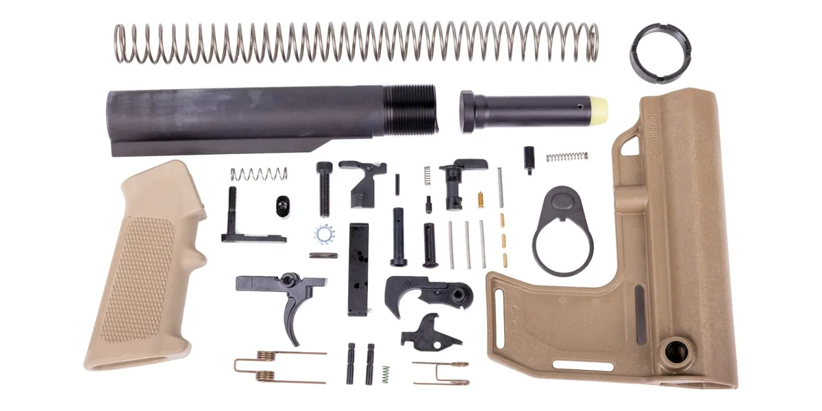 Palmetto State Armory PSA Classic MFT Battllink Pistol Lower Build Kit, Flat Dark Earth - Lower Receiver for AR-15 - view 1