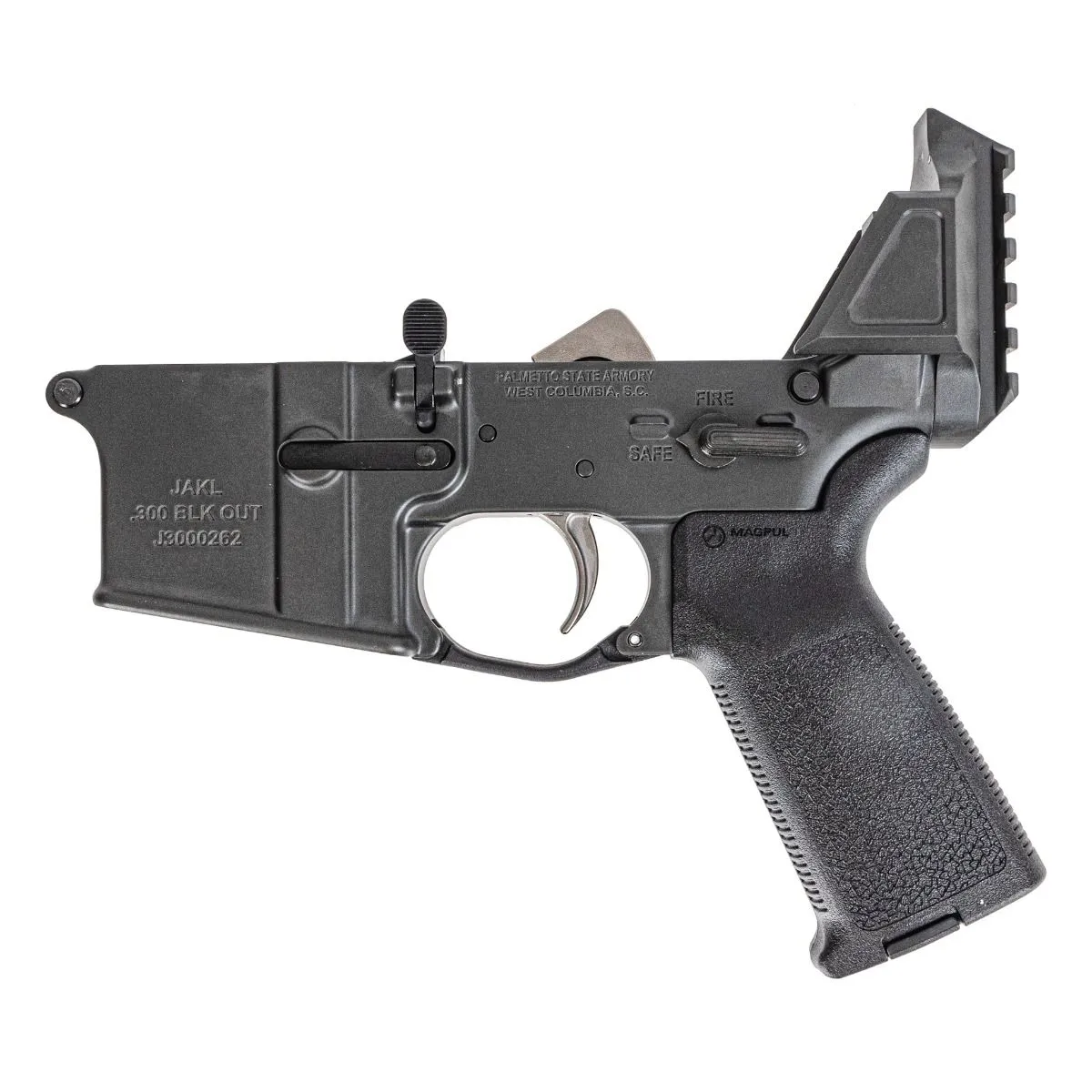 Palmetto State Armory PSA Complete Lower 300BO, JAKL, MOE EPT w/o Brace, Smoke - Lower Receiver for AR-15, vista 2