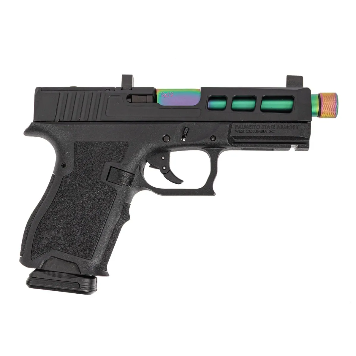 Palmetto State Armory PSA Dagger Compact 9mm Pistol With SW1 Extreme Carry Cut RMR Slide & Chameleon Threaded Barrel, Black - Barrel for AR-15, vista 1