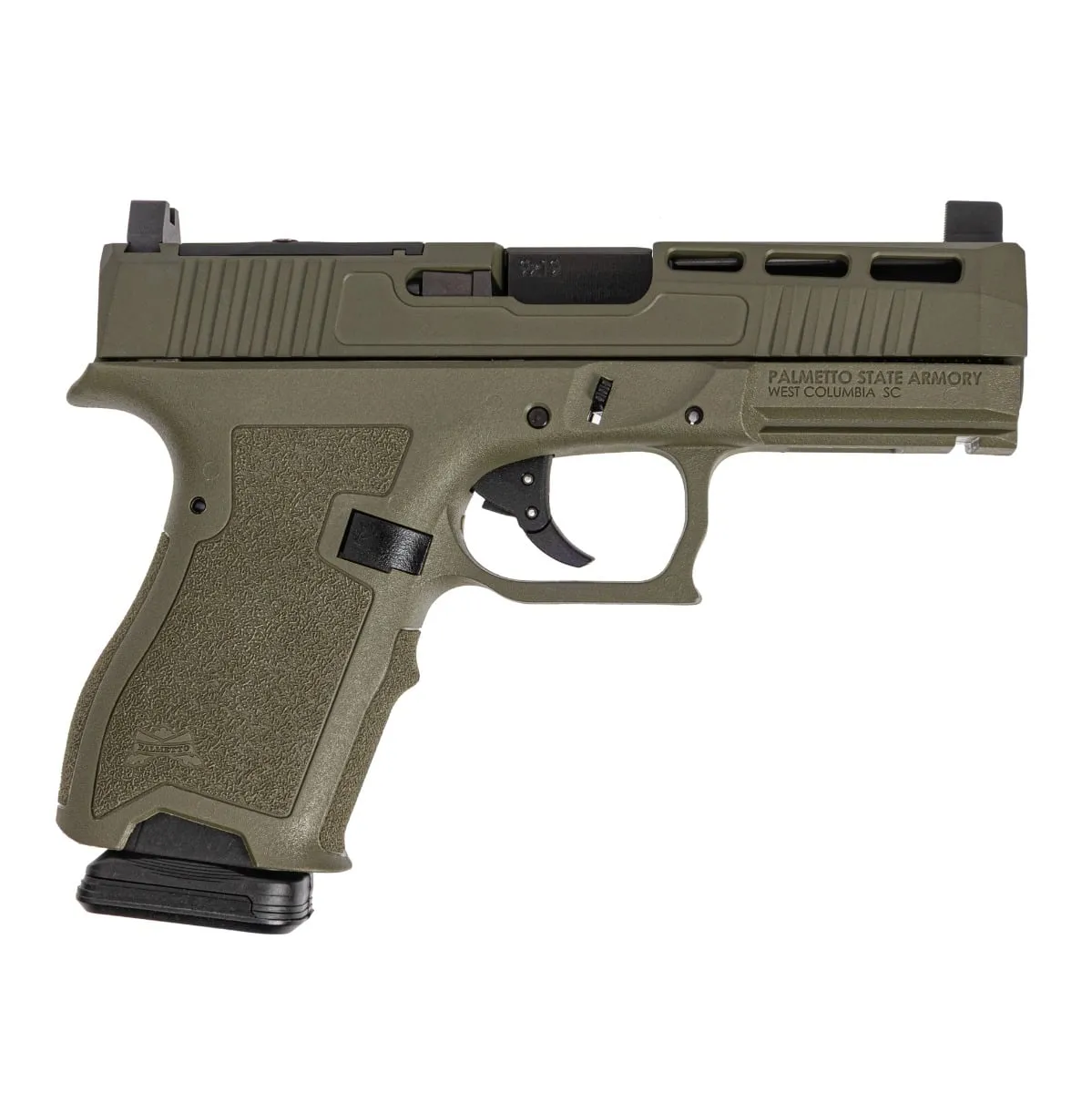 Palmetto State Armory PSA Dagger Compact 9mm Pistol With SW2 ECC RMR Slide & Non Threaded Barrel, Sniper Green - Barrel for AR-15 - view 1