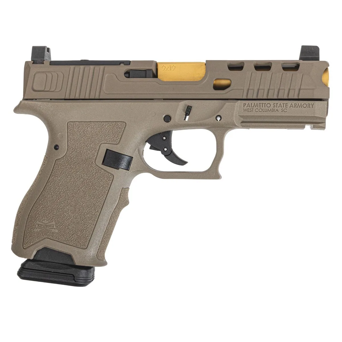 Palmetto State Armory PSA Dagger Compact 9mm Pistol With SWRV2 RMR Slide & TiN Non-Threaded Barrel, Flat Dark Earth - Barrel for AR-15 - view 1