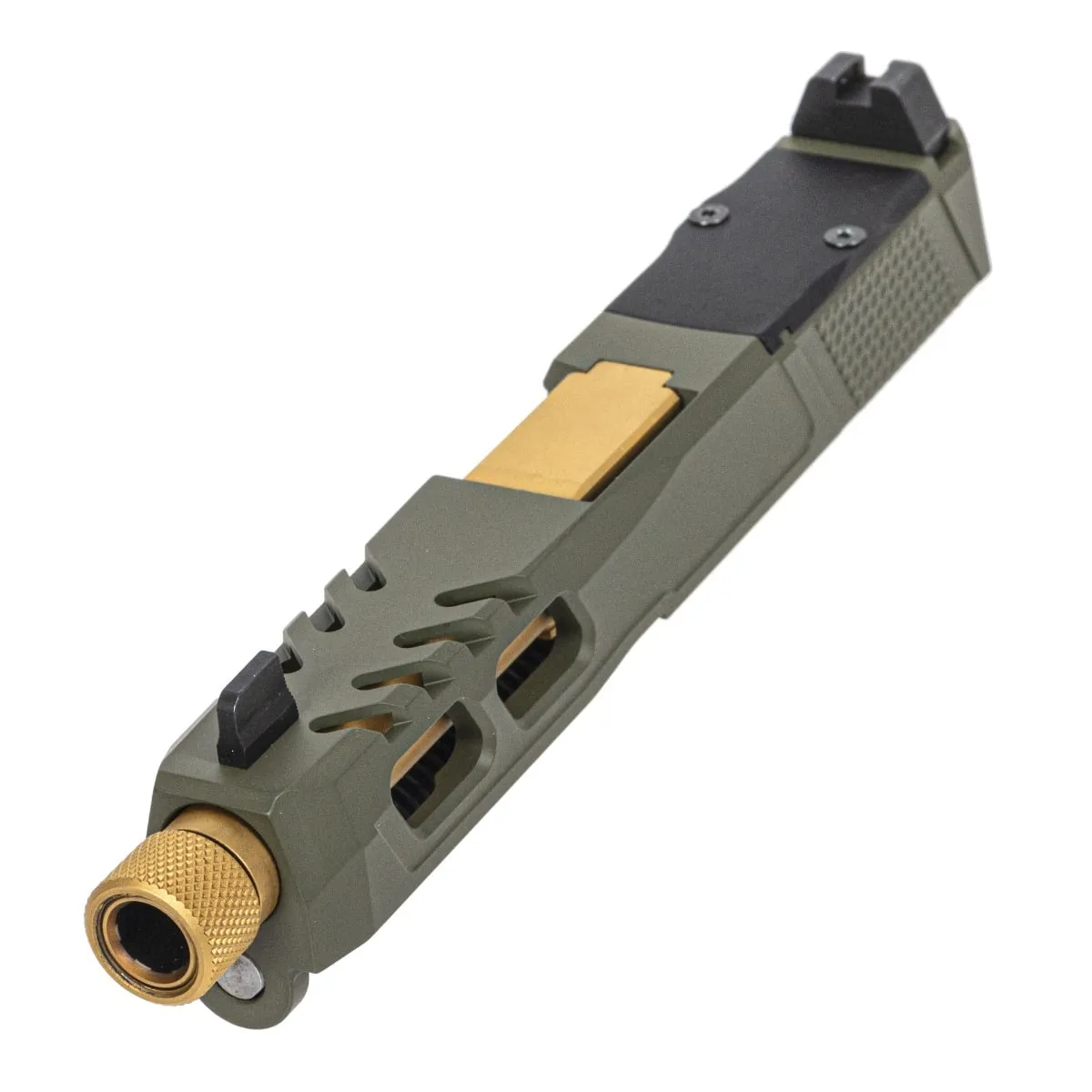 Palmetto State Armory PSA Dagger Complete SW6 RMR Slide Assembly With TiN Threaded Barrel, Sniper Green - Barrel for AR-15, vista 1