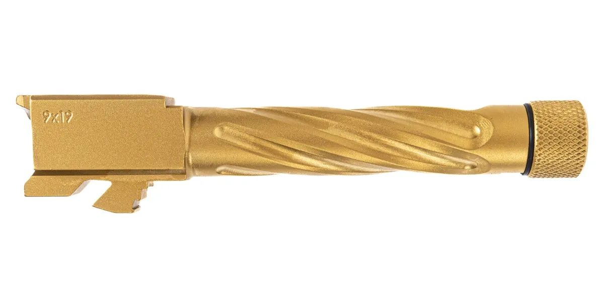 Palmetto State Armory PSA Dagger Threaded Barrel - Spiral Fluted, Gold - Barrel for AR-15, vista 1