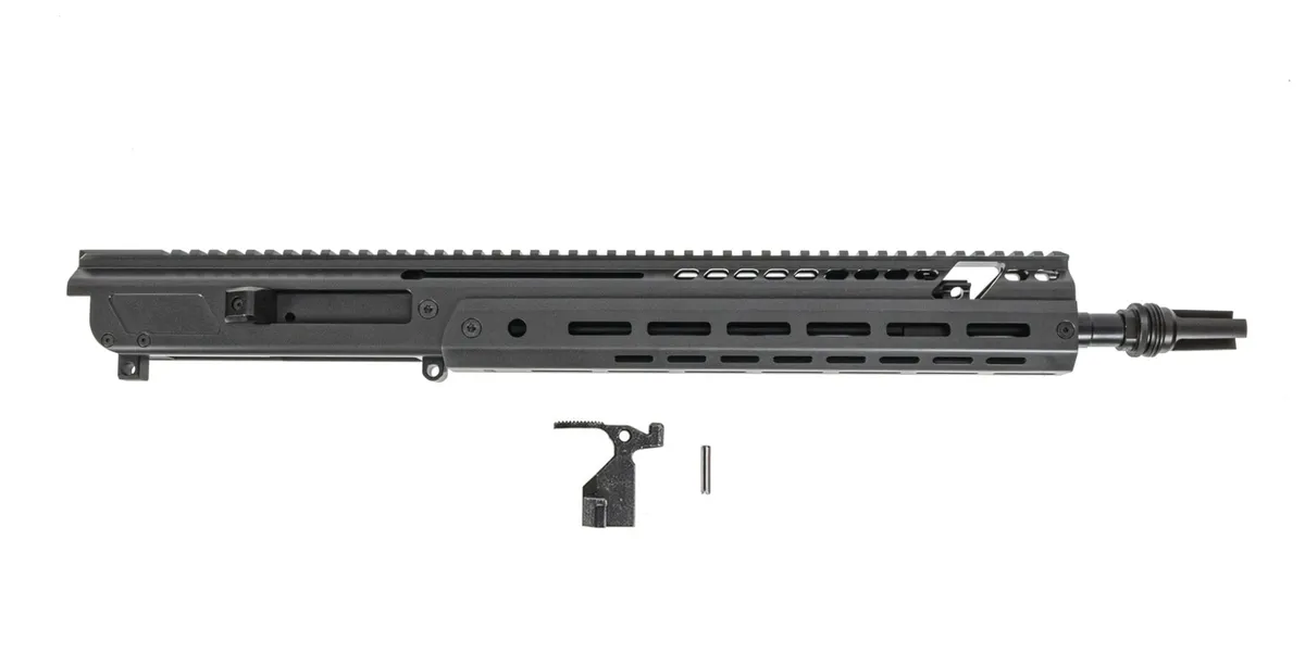 Palmetto State Armory PSA JAKL 14.5" Rifle length Upper Assembly 5.56 NATO 1:7 Nitride w/Knurled CH, BCG ASR Flash Hider, Smoke - Upper Receiver for AR-15 - view 1
