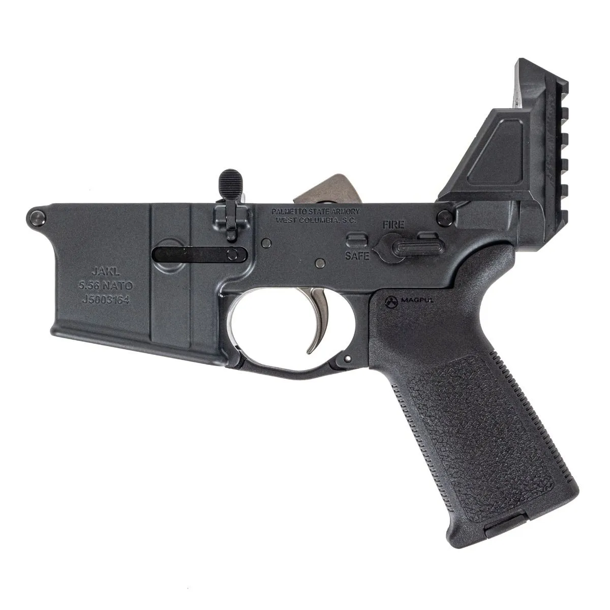 Palmetto State Armory PSA JAKL 5.56 NATO Complete Lower MOE EPT w/o Brace, Smoke - Lower Receiver for AR-15 - view 2