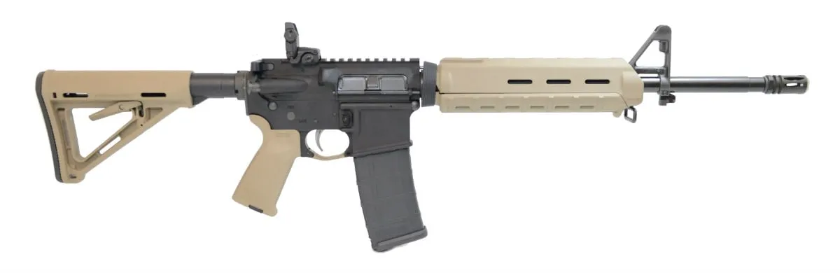 Palmetto State Armory PSA PA-15 16" Nitride A2 Mid-Length 5.56 NATO MOE EPT AR-15 Rifle, FDE - Complete Rifle - view 1