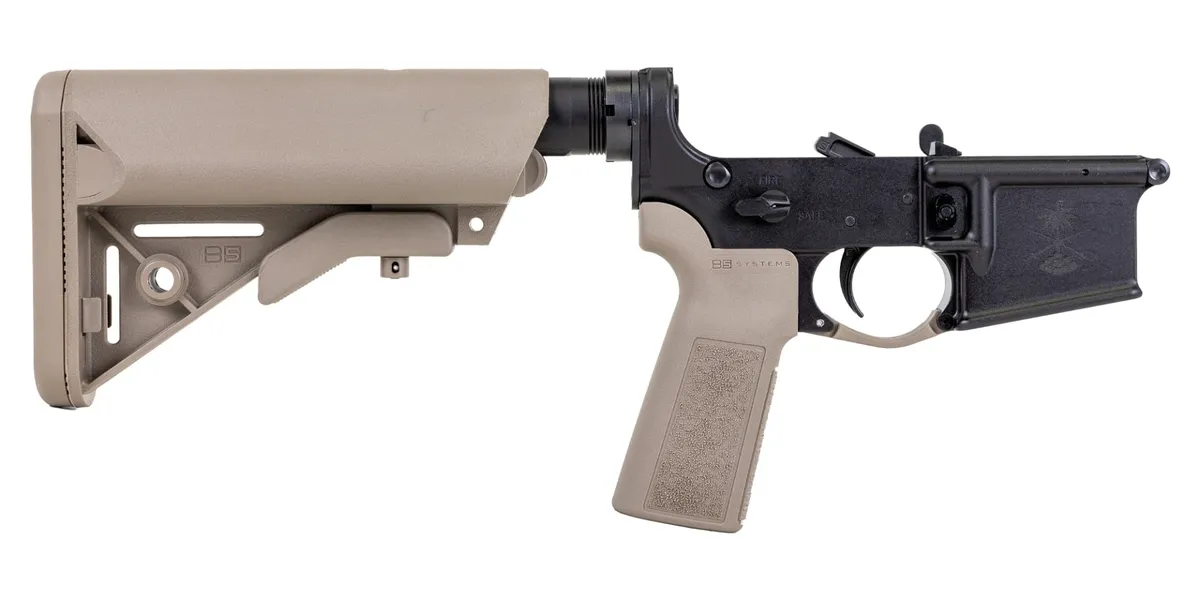 Palmetto State Armory PSA Sabre-15 Forged Lower with A1 Stock and Sabre Grip, Black - Lower Receiver for AR-15, vista 2