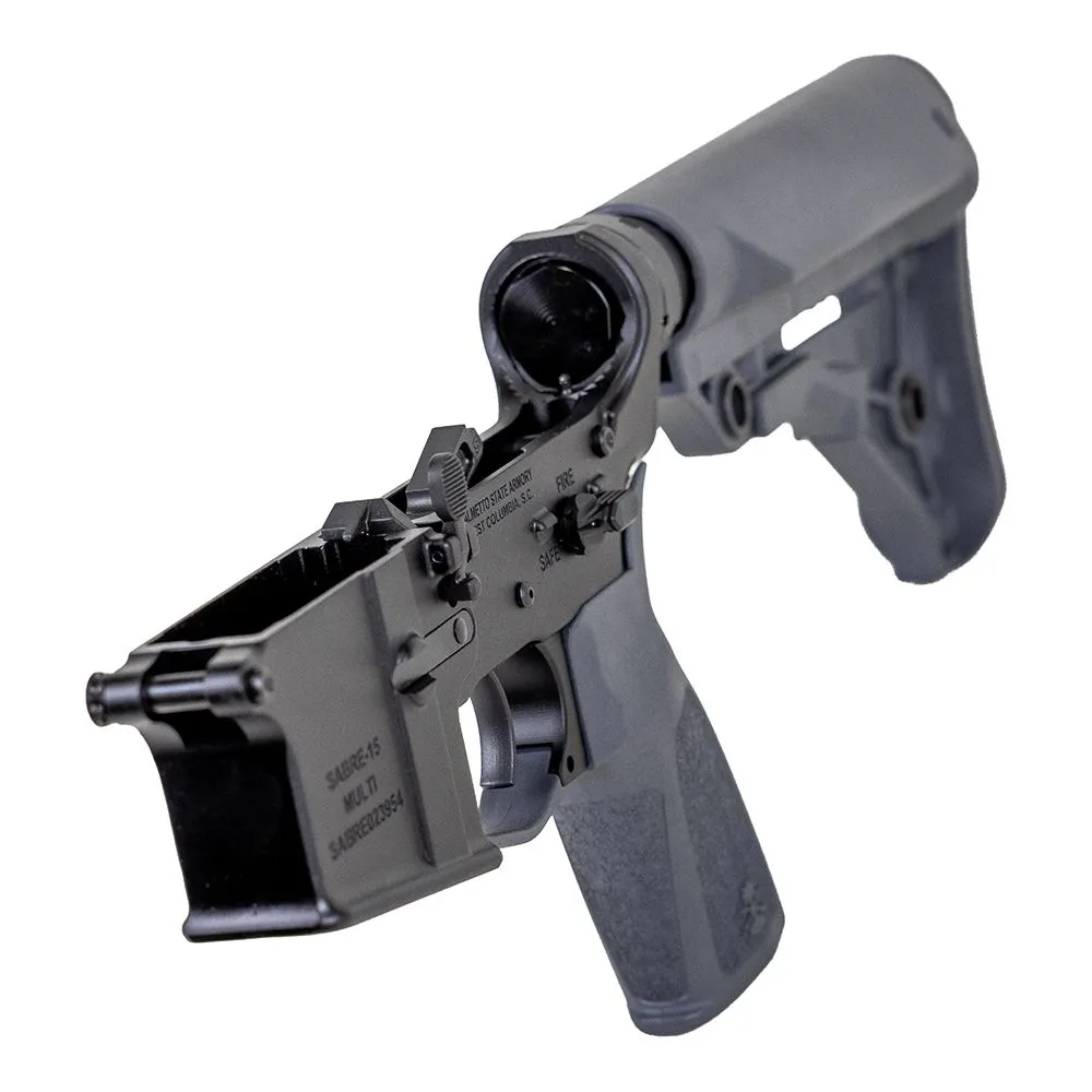 Palmetto State Armory PSA Sabre-15 Forged Lower with Sabre Stock and Grip, Gray - Lower Receiver for AR-15 - view 3