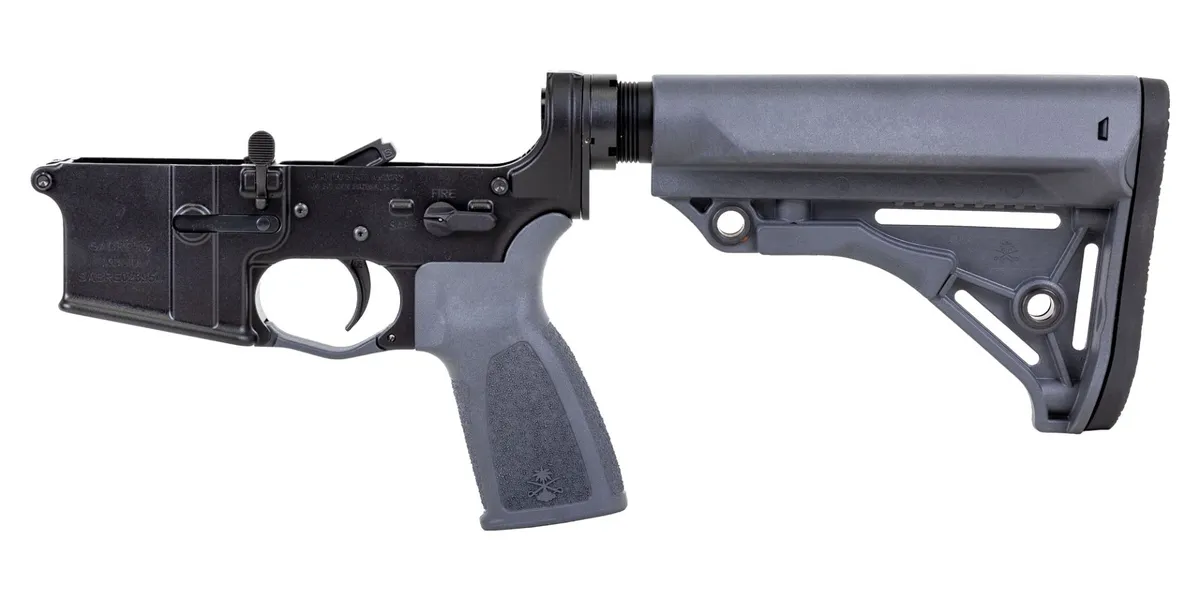 Palmetto State Armory PSA Sabre-15 Forged Lower with Sabre Stock and Grip, Gray - Lower Receiver for AR-15 - view 4