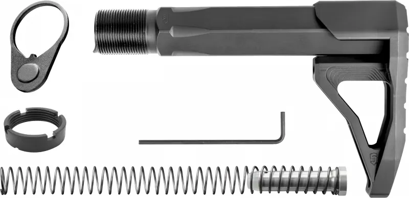 Phase 5 Weapon Systems Phase 5 Aluminum Carbine Mini Stock Assembly, Black - CMSA - Stock & Brace for AR-15 - view 1