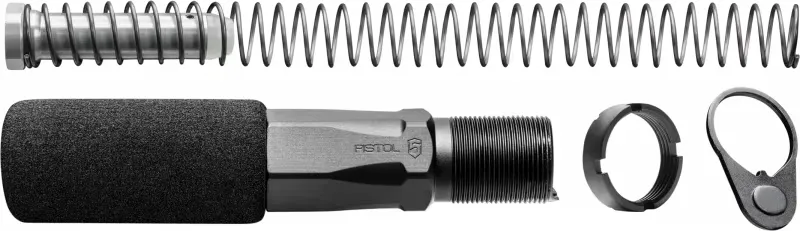 Phase 5 Weapon Systems Phase 5 Buffer Tube Complete Assembly for AR Pistol, Black - HEX-2-C - Buffer Tube Assembly for AR-15 - view 2