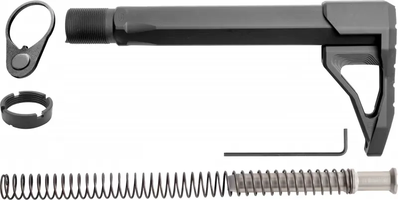 Phase 5 Weapon Systems Phase 5 Mini Stock Assembly, Black - RMSA - Stock & Brace for AR-15, vista 1