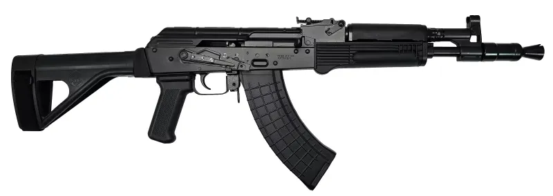 Pioneer Arms Hellpup Forged Trunnion 11.7" AK Pistol, Black Polymer Furniture, 7.62x39, 2-30rd Mags, W/ SB Tactical SOB47 Brace - AK0031-FT-SOB47-P - Complete Rifle - view 1