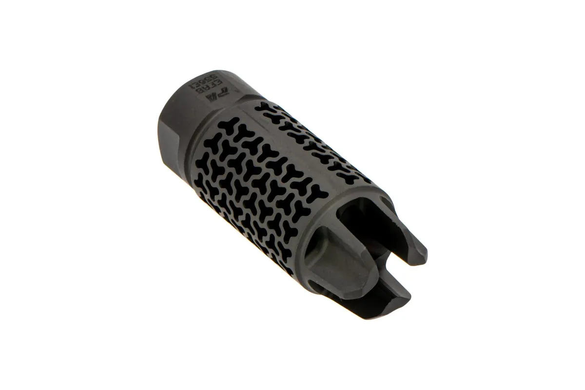 Precision Armament Efab Hybrid 5.56 Muzzle Brake - 1/2x28 - Black - Muzzle Device for AR-15, vista 3