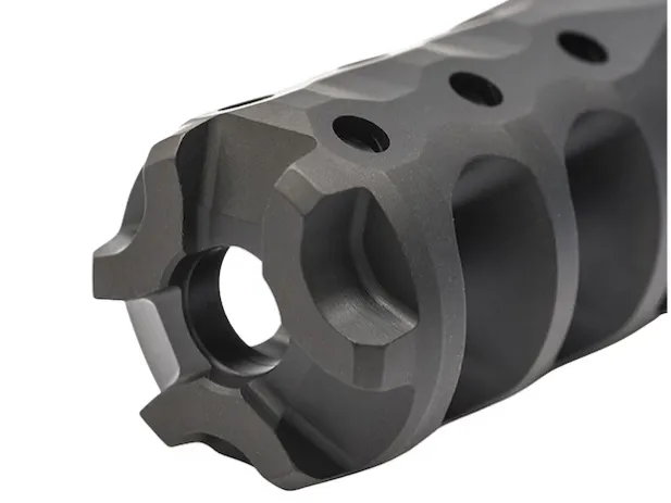Precision Armament Hypertap Slim Muzzle Brake 9mm/.350 Cal - 1/2x28 - Black - Muzzle Device for AR-15 - view 1