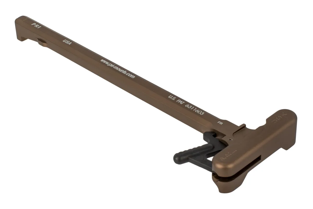 Precision Reflex PRI .308 Gas Buster Charging Handle with Military Big Latch - FDE - Charging Handle for AR-15 - view 3