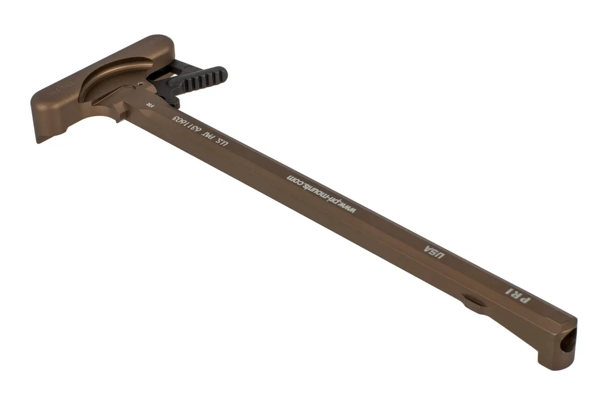 Precision Reflex PRI .308 Gas Buster Charging Handle with Military Big Latch - FDE - Charging Handle for AR-15 - view 1
