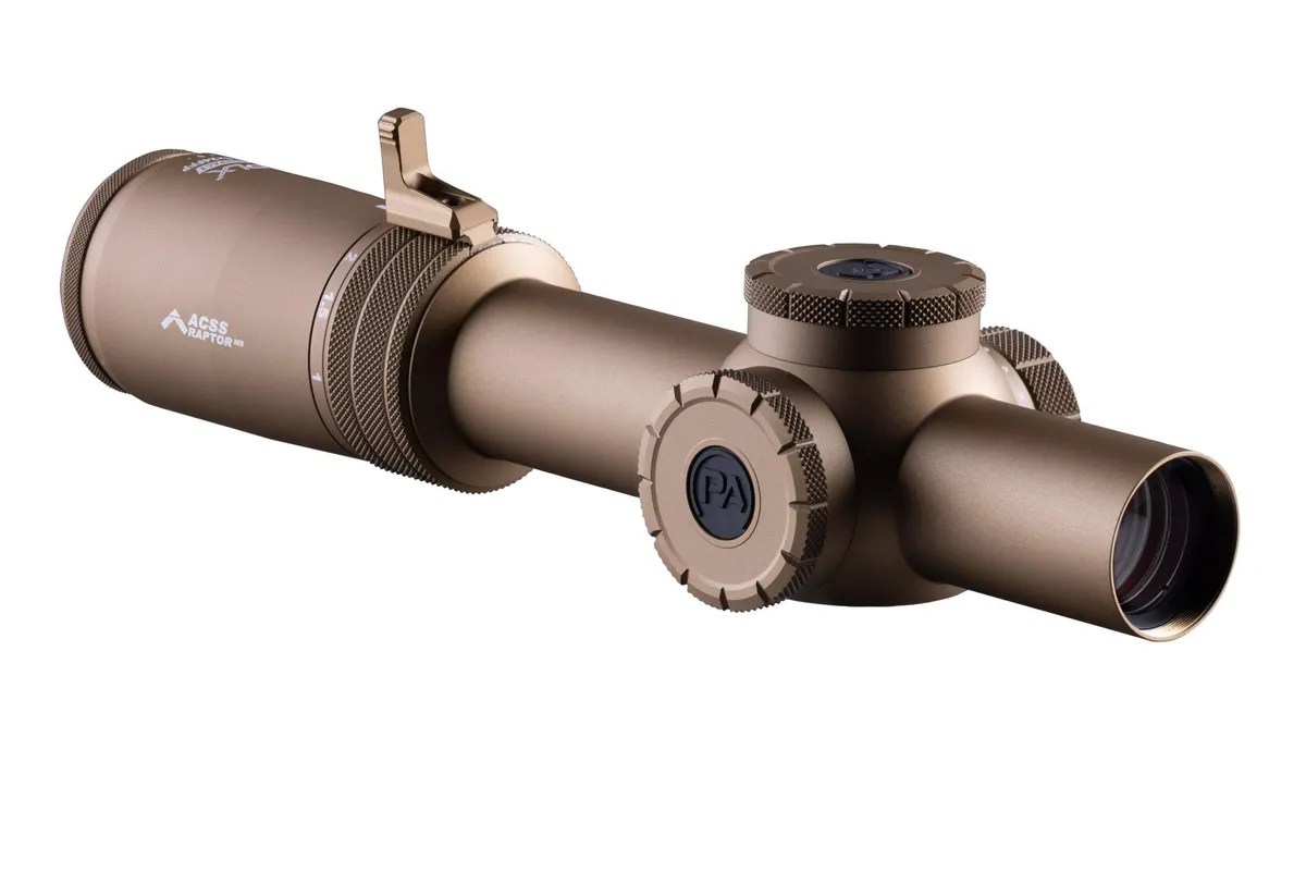 Primary Arms Compact PLxC 1-8x24 FFP Rifle Scope - Illuminated ACSS Raptor M8 Yard 5.56 / .308 Reticle - Flat Dark Earth - Rifle Scope - view 2