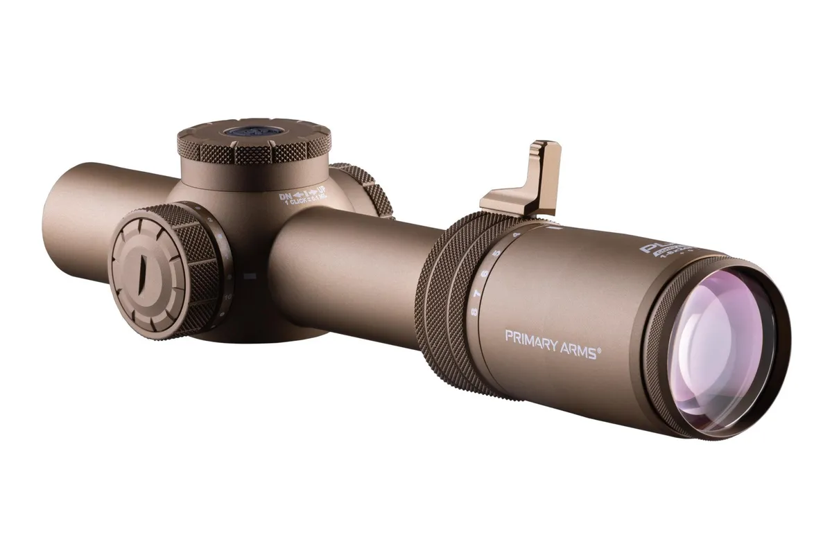 Primary Arms Compact PLxC 1-8x24 FFP Rifle Scope - Illuminated ACSS Raptor M8 Yard 5.56 / .308 Reticle - Flat Dark Earth - Rifle Scope - view 3