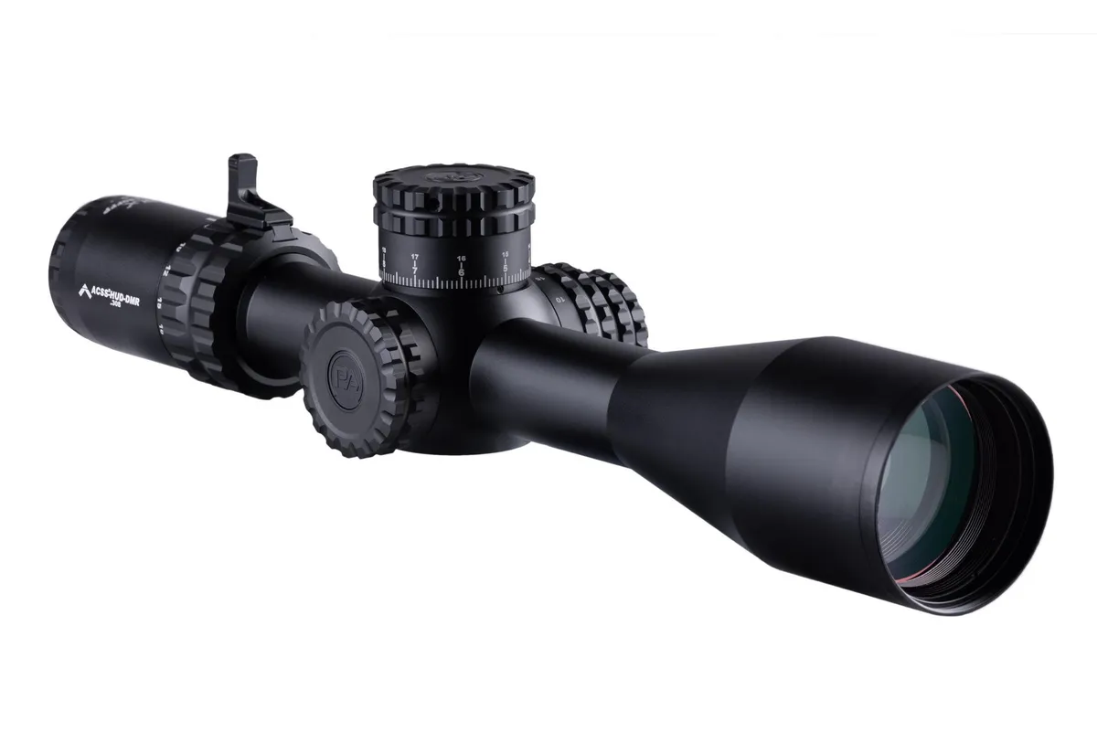 Primary Arms SLx 3-18x50 FFP Gen II Rifle Scope - Illuminated ACSS HUD DMR 308 Reticle with Primary Arms SLx Cantilever 30mm Mount - 1.5" - Rifle Scope, vista 1