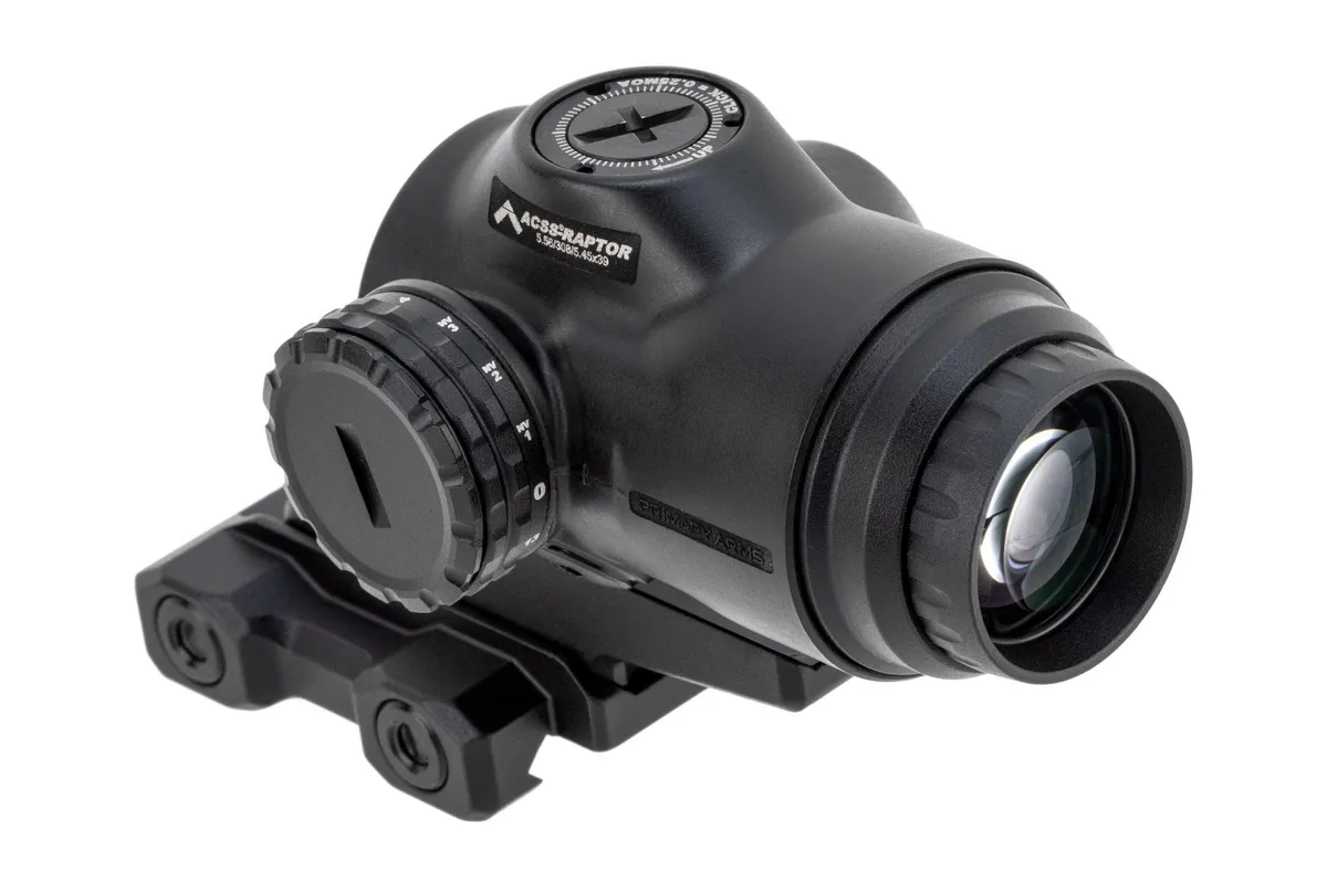 Primary Arms SLx 3x Micro Prism Scope Illuminated Green ACSS Raptor 5.56/308 Yard Reticle Matte Black - Rifle Scope - view 2